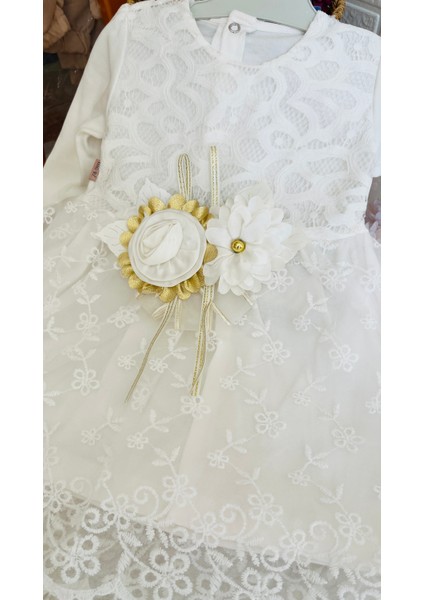 Kız Bebeklere Özel 2 Farklı Rengi Bulunan Tül Etekli Abiye Elbiseler