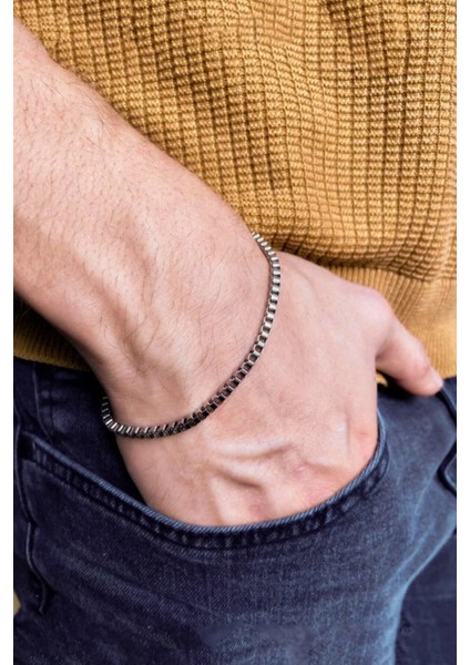 Paslanmaz 3 Adet Erkek Spor Çelik Bileklik Set (Italyan-Küp-Gurmet) modelleri