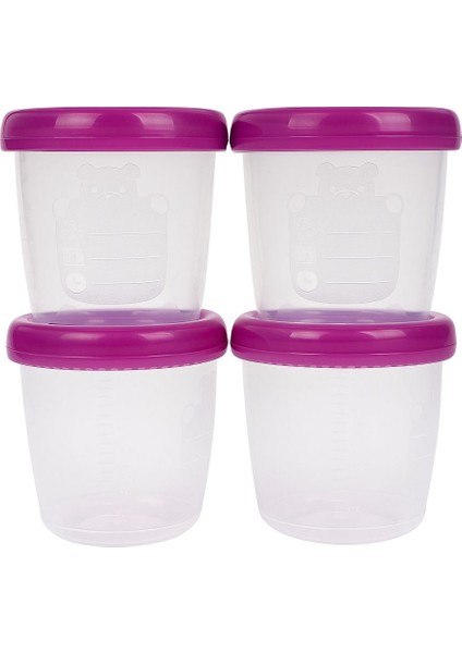 Evroyahome 4‘lü 180 ml Bebek Süt ve Mama Bebek Organik Besin Ölçekli Sızdırmaz Kapaklı Saklama Kabı fiyatları