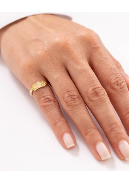 Klasik Desenli Vintage 14 Ayar Altın Yüzük fiyatları