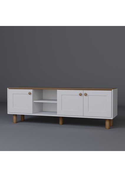 Bohem Serisi Garden Meşe - Beyaz Tv Ünitesi