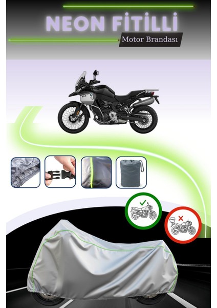 Gri Neon Fitilli Bmw F 900 Gs Adventure Uyumlu Motosiklet Brandası