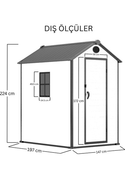 Divona Bahçe Depolama Evi (Ölçüler Açıklama Kısmında ) modelleri