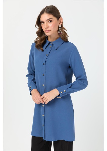 Aksesuar Detaylı Tunik Indigo fiyatları