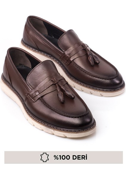 Hakiki Deri, Italyan Tasarım, Loafer Iç Dış Deri Ayakkabı