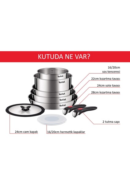 Ingenio Emotion 2x Titanyum 10 Parça Tava Seti - Paslanmaz Çelik L897SA74 fiyatları