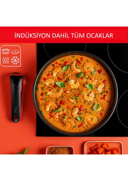 Ingenio Emotion 2x Titanyum 10 Parça Tava Seti - Paslanmaz Çelik L897SA74