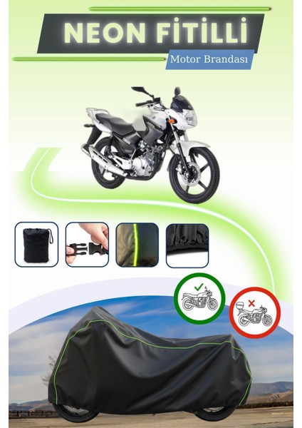 Siyah Neon Fitilli Yamaha Ybr 125 Esd Uyumlu Motor Brandası