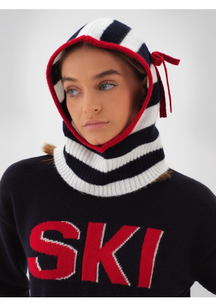 Kadın Lacivert Yumuşak Dokulu Regular Fit Bere