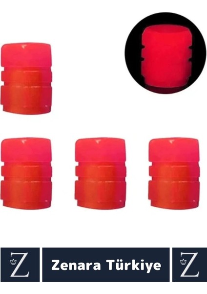 Tüm Otomobil Bisiklet Motosiklet Minibüslerle Uyumlu Kolay Montaj Fosforlu Sibop Kapağı 4 Adet modelleri