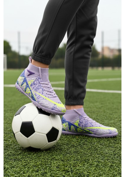 Lila Mor Unisex Halı Saha Ayakkabısı Air 600 G modelleri