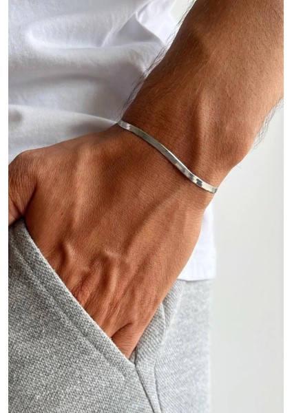 Unisex Kararmaz Paslanmaz Garantili Yassı Italyan Çelik Kolye Bileklik Set modelleri