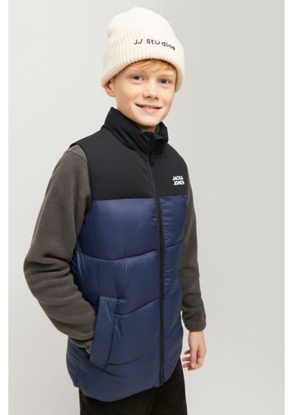Jjetoby Bodywarmer Collar Lacivert Erkek Çocuk Yelek modelleri