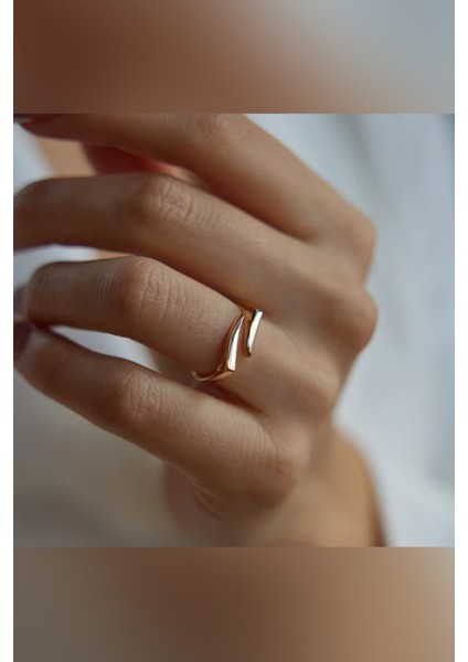 Sword Çizgi Model Altın Kaplama Ayarlanabilir Yüzük modelleri