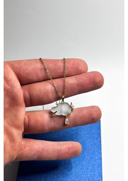 Kararmaz Kadın Gold Gök Gürültüsü Bulut Çelik Kolye fiyatları