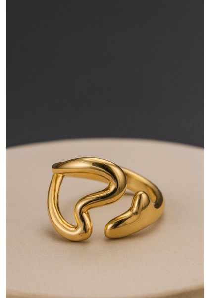 2'li Modern Dalga ve Kalp Açık Form Yüzük Seti Vip Yüzük fırsatları