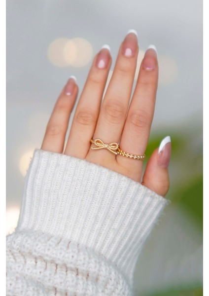 2'li Fiyonk ve Sezar Model Gold Ayarlanabilir Kadın Yüzük Set (2 Yüzük) fiyatları