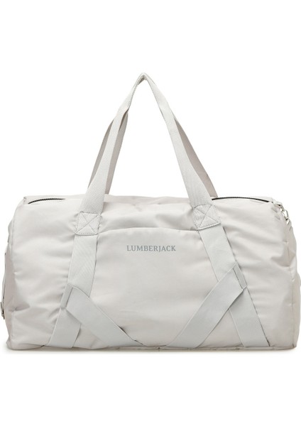 Stn Lexy Gym Ekru Unisex Spor Çantası Fermuarlı Kapama 27x36x50 cm