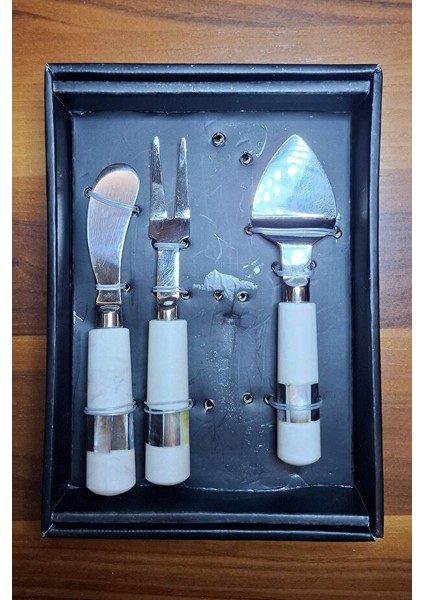 Romano Mermer Peynir Servis Seti Beyaz 3 Parça indirimleri