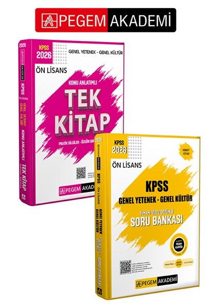 Pegem Akademi 2026 Kpss Genel Yetenek Genel Kültür Ön Lisans Konu