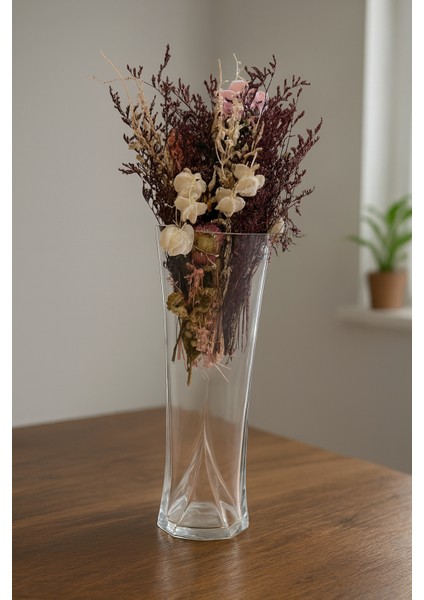 Modern Tasarım Cam Vazo – 30 cm Şeffaf Dekoratif Çiçeklik fiyatları
