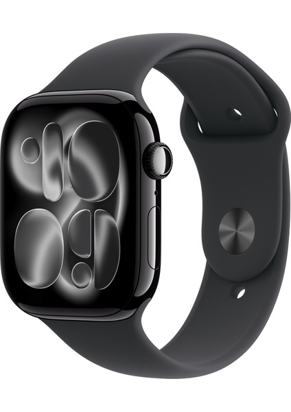 Apple Watch Series 11 Gps + Cellular, 46 mm Simsiyah Alüminyum kasa ve Siyah Spor kordon - m/l