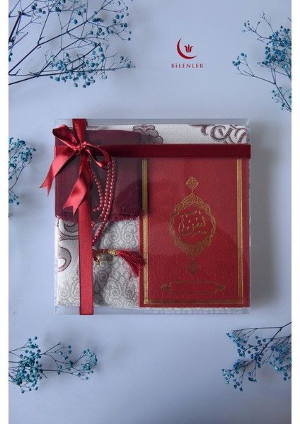 Termo Deri Yasin Kitabı Seccadeli Eşarplı ve Inci Tesbihli Mevlüt Set 1 Adet