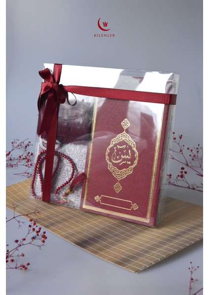 Termo Deri Yasin Kitabı Seccadeli Eşarplı ve Inci Tesbihli Mevlüt Set 1 Adet fırsatları