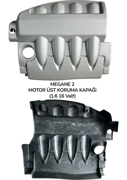 Megane 2 Motor Üst Koruma Kapağı (1.6 16 Valf) Gri 8200287536