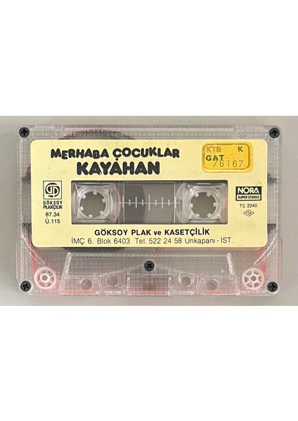 Kayahan Merhaba Çocuklar Kaset (Kartonetsiz Sadece Kaset Dönem Baskı)