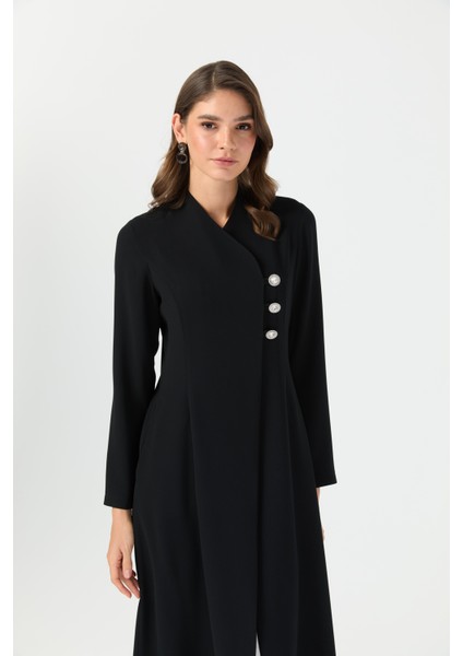 Broş Düğmeli Uzun Yırtmaçlı Pantolonlu Takım Ekru fiyatları