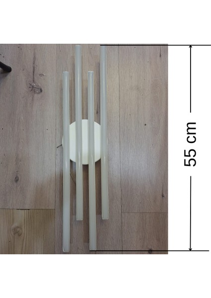 Beyaz Gövde, Kumandalı ve 3 Renk Işık, 4 Kollu Plafonyer LED Avize modelleri