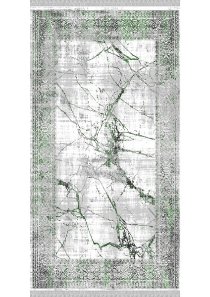 Decoser 6023 Gri Yeşil Mermer Desen Kaymaz Yıkanabilir Kilim fiyatları