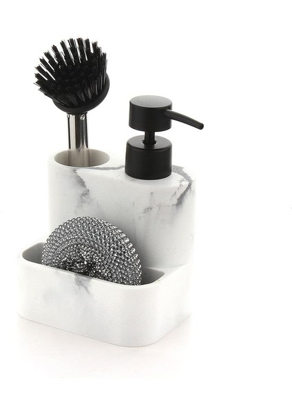 Polyester Sıvı Sabunluk, Süngerlik ve Lavabo Fırçası – Dekoratif & Dayanıklı fırsatları