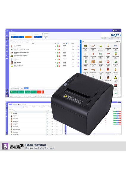Batu Yazılım Barkodlu Satış Sistemi + Fiş Yazıcı (V1 - Yıllık Lisans)