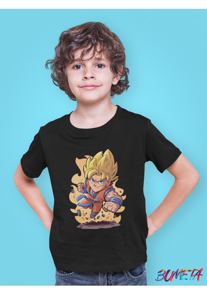 Dragon Ball Z Goku Chibi Çizgi Film Dizi Çocuk Tişört T-Shirt