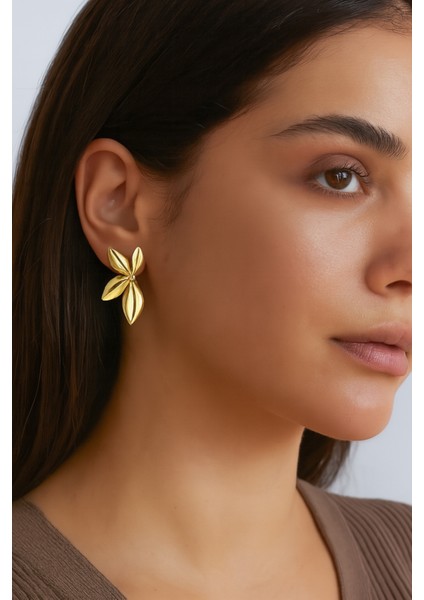 Kararmaz Çelik 4 Yaprak Çiçek Küpe fiyatları