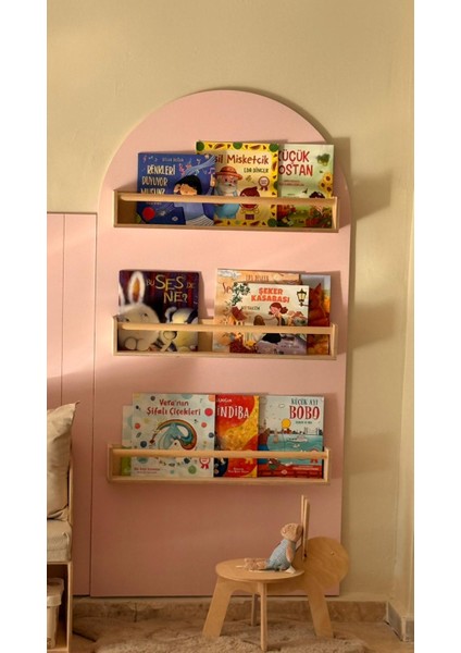 Çocuk Odası Duvar Kitaplık 3lü
