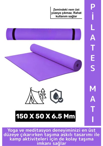 Taşıma Askılı Konforlu Su Geçirmez Kaymaz Pilates Aerobik Fitness Çadır Zemin Yer Minderi Kamp Matı