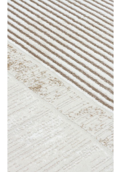 Lagos XW LGS 22 Krem Gri - Yıkanabilir Hav Vermez Modern Desenli Halı fırsatları