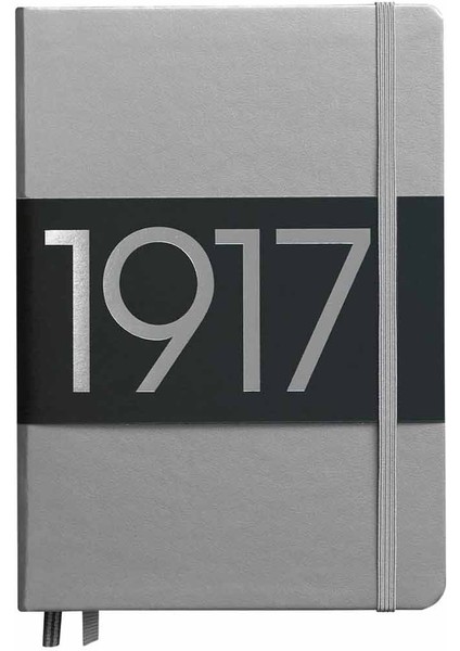 Metallic Edition Notebook Medium A5 Hardcover 251 Pages Dotted Silver