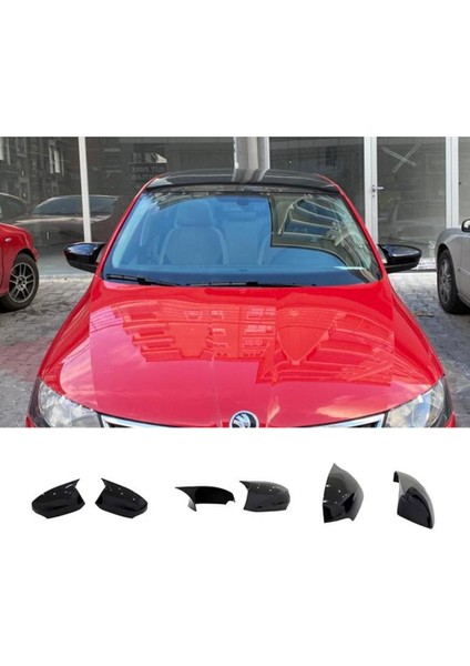 Skoda Fabia Mk3 Batman Yarasa Ayna Kapağı Piona Black Abs 2015-2021 (Sinyalli)