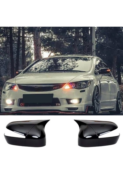 Honda Civic Fd6 Batman Yarasa Ayna Kapağı Parlak Siyah Abs 2006 2007 2008 2009 2010 2011