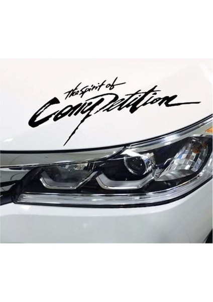 The Spirit Of Competition Oto Özel Yeni Sticker Siyah 30*8 cm