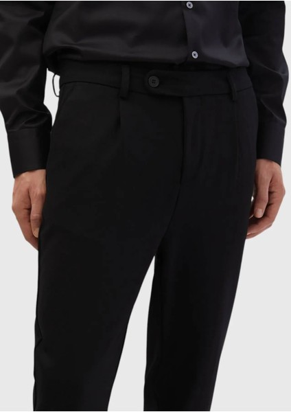Siyah Düz Örme Regular Fit Casual Pantolon fırsatları