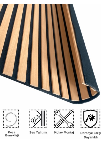 Mdf Ahşap Akustik Duvar Paneli 100 x 275 cm (Kayın) fiyatları