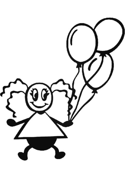 Baby Çöp Adam 15 Oto Özel Yeni Sticker 20 cm