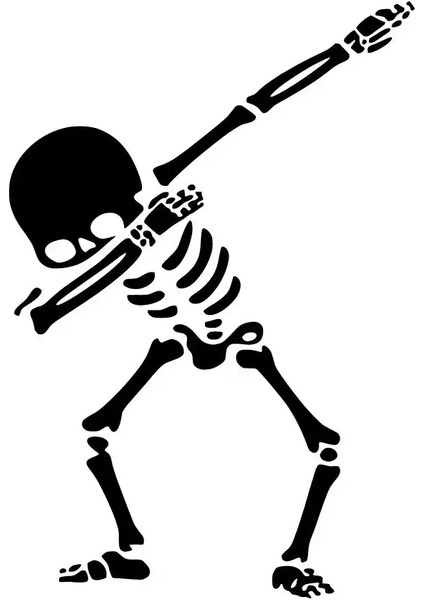 Cool Iskelet Sticker 10 x 14 cm