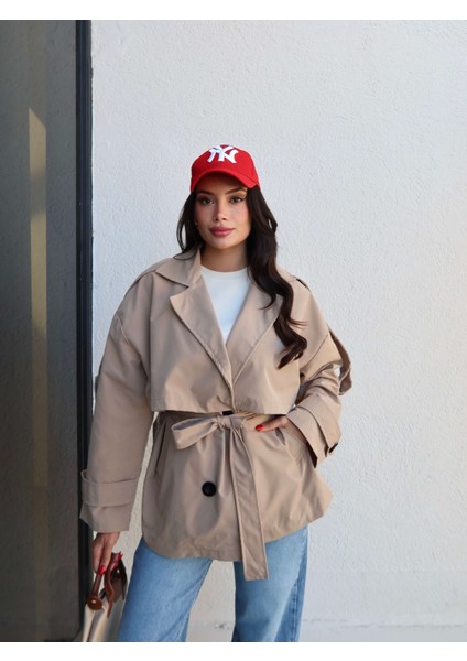 Kruvaze Yaka Kuşaklı Trench fırsatları