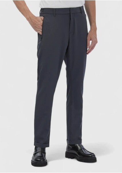 Koyu Gri Düz Örme Jogging Fit Casual Pantolon modelleri